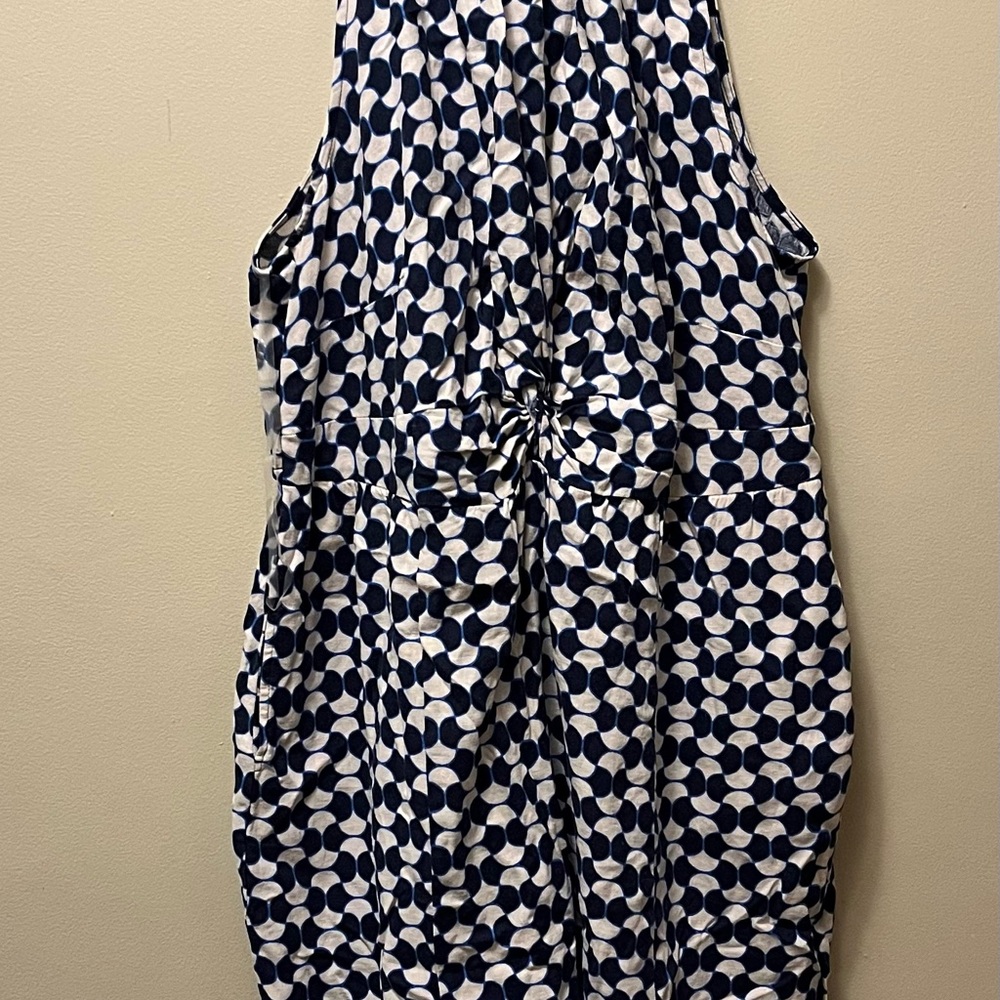 Ava & Viv Navy and Cream Midi Dress